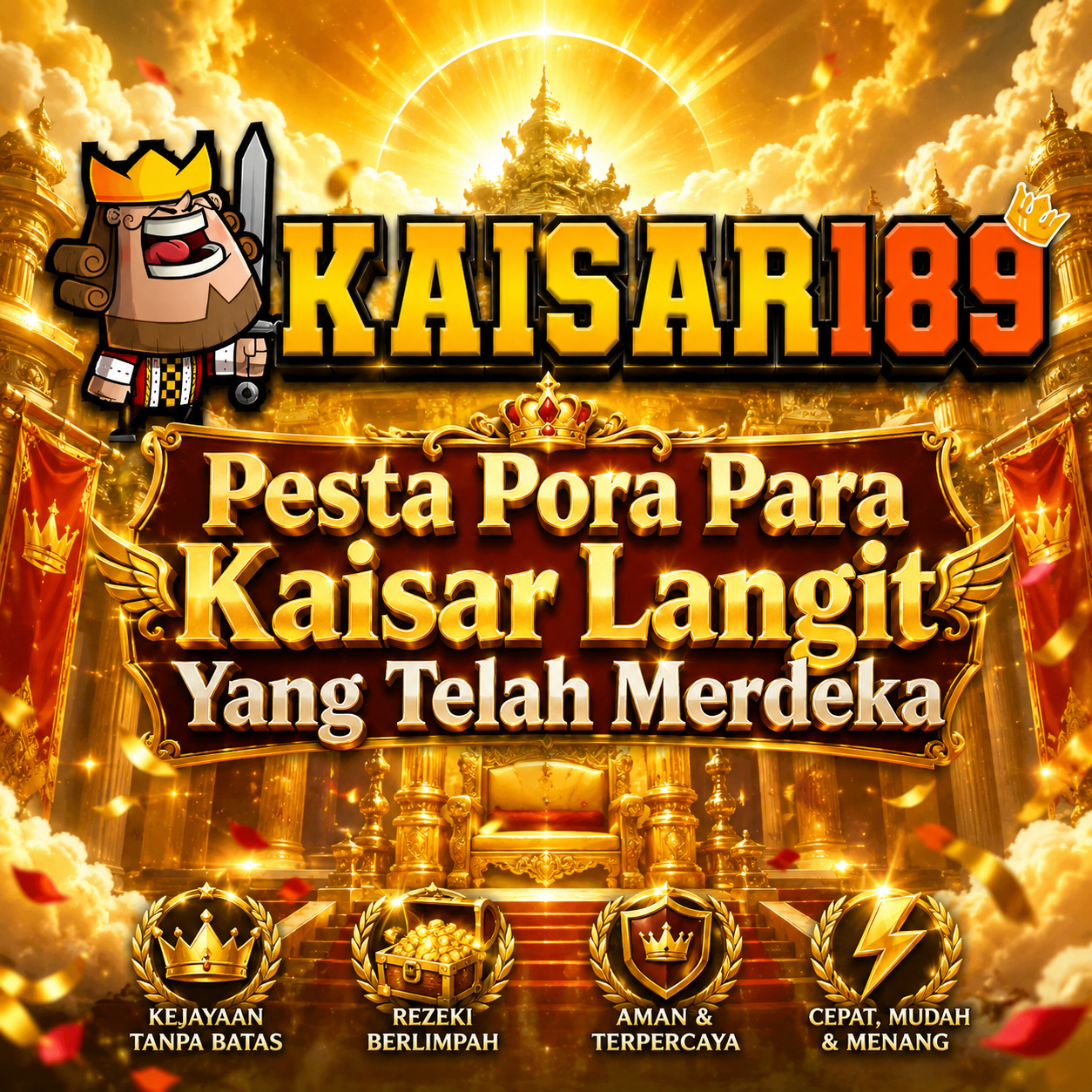 KAISAR189 Banner - Pesta Pora Para Kaisar Langit